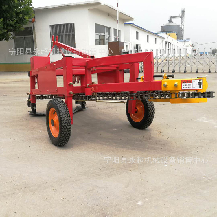 大面积花生收获机 四轮带的平地花生收获机链条式花生收获机