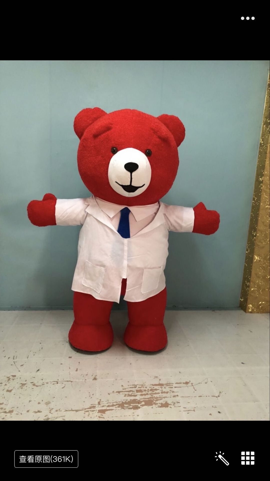 1-11-2米充气泰迪大红西装熊1400