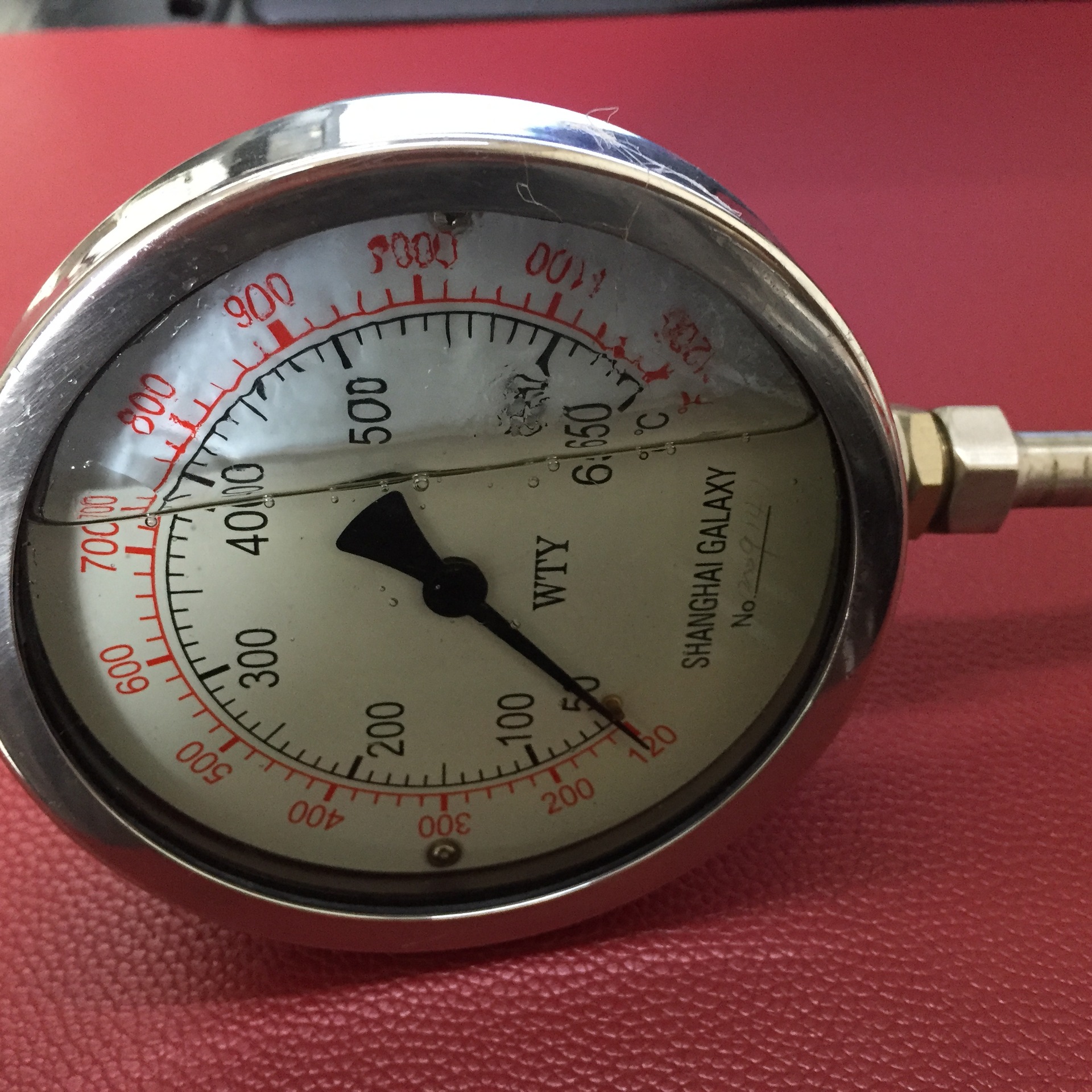 船用排温表 WTY耐震双金属温度计 0-650℃