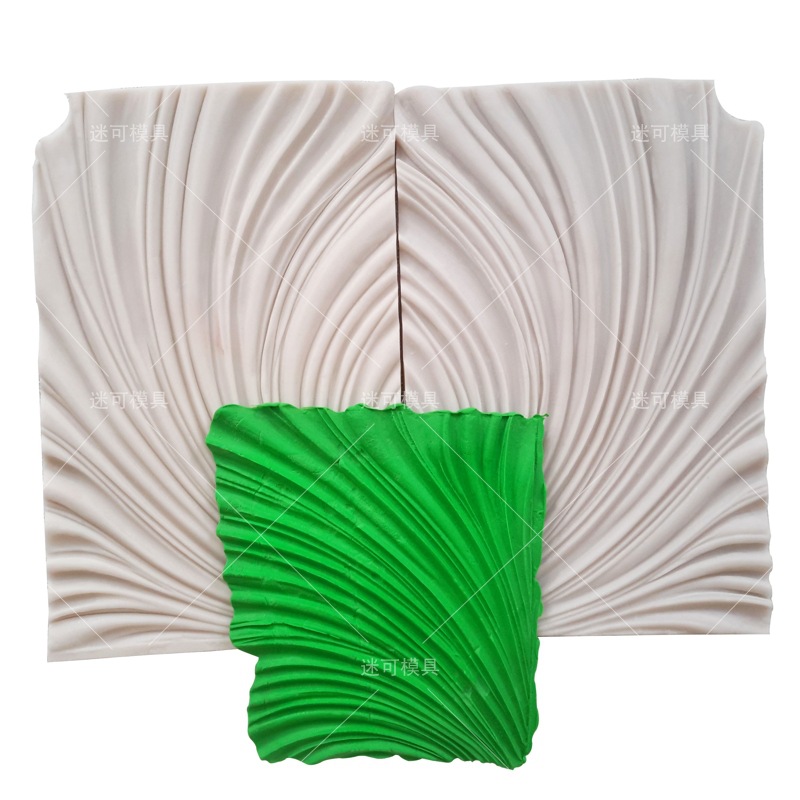 Cola de pescado fondant molde de prensa de silicona ritmo seco hoja clip molde de pastel molde DIY chocolate herramienta para hornear de silicona