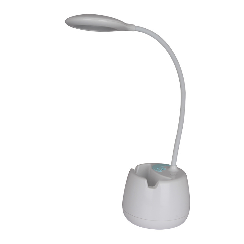 USB充插電led臺燈三擋觸摸智能調(diào)光臥室臺燈創(chuàng)意辦公學(xué)生筆筒臺燈