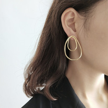 925純銀韓國韓版女風球大耳環誇張耳釘耳墜氣質韓國網紅耳飾
