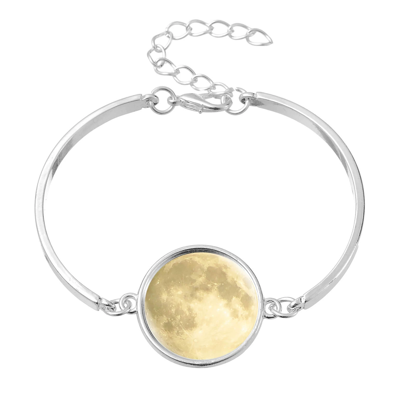 Луна, звёздное небо, модный металлический браслет, 2018 год, Aliexpress, новая коллекция, с камнем, европейский стиль