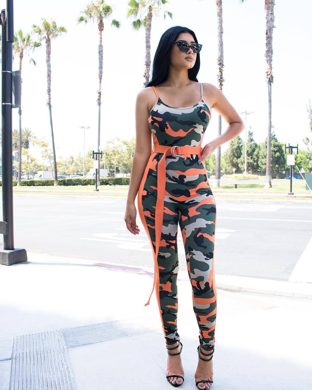 camouflage print jumpsuit Nihaostyles wholesale clothing vendor NSOJS76410