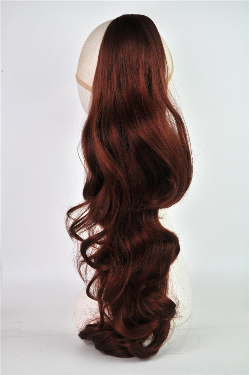 NEWLOOK peluca cola de caballo cabello largo natural rizado mechón de pelo clip de agarre peluca de cola de caballo