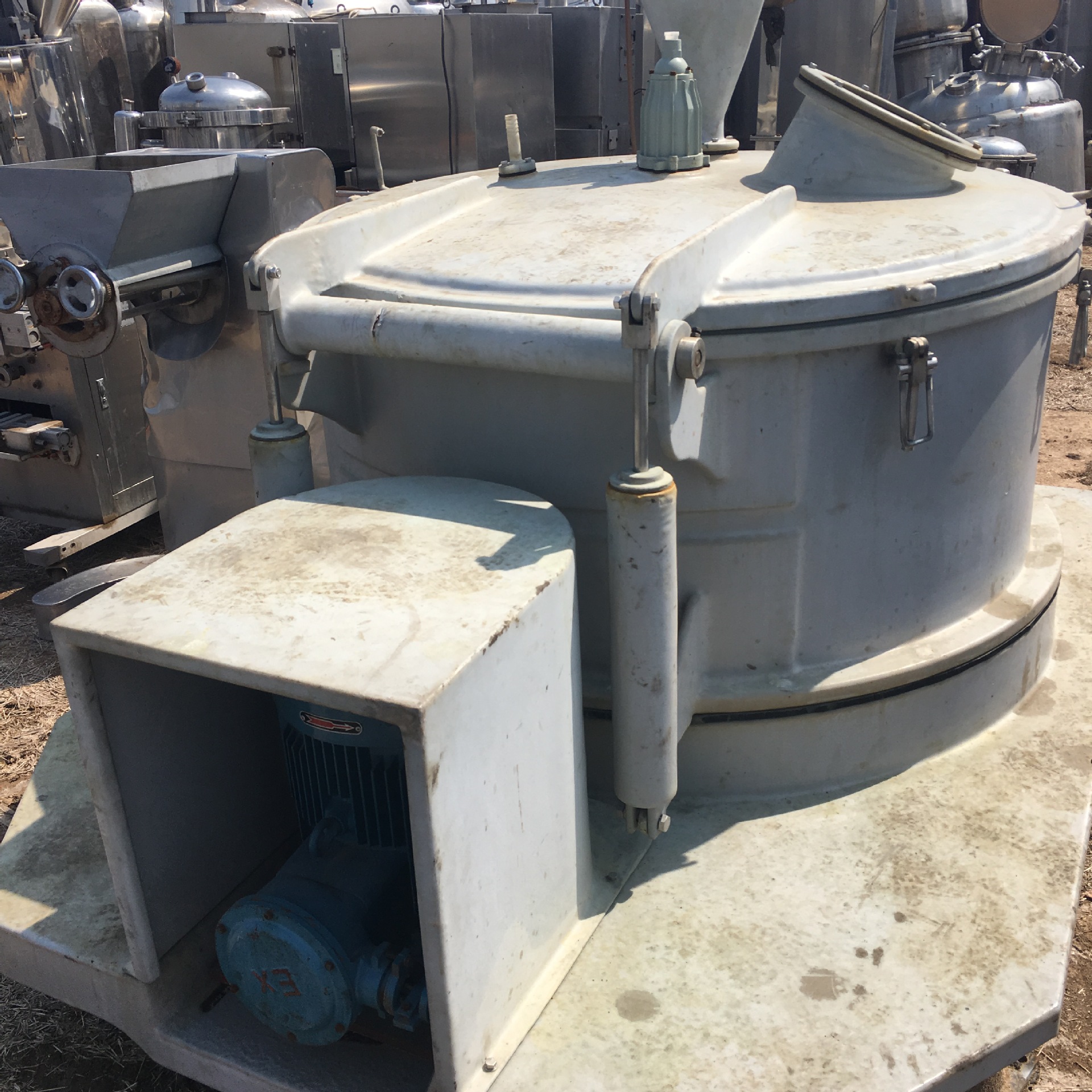 9成新二手1500型平板式吊袋离心机 全自动平板刮刀下卸料离心机