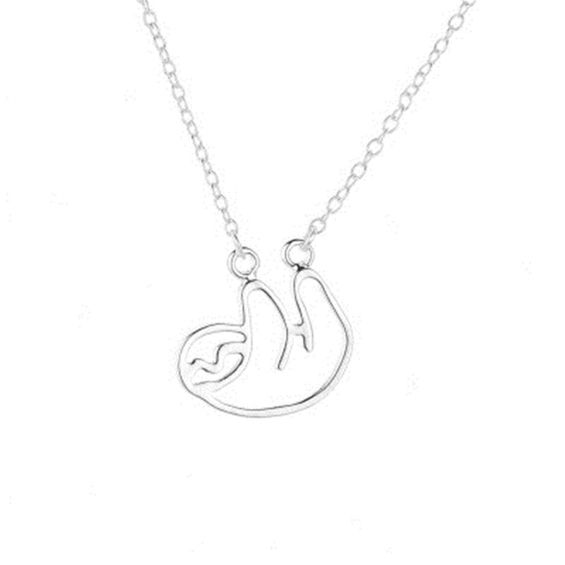 Hollow Small Sloth Necklace Koala Bear Bear Pendant Necklace Female Clavicle Chain Wholesale display picture 14