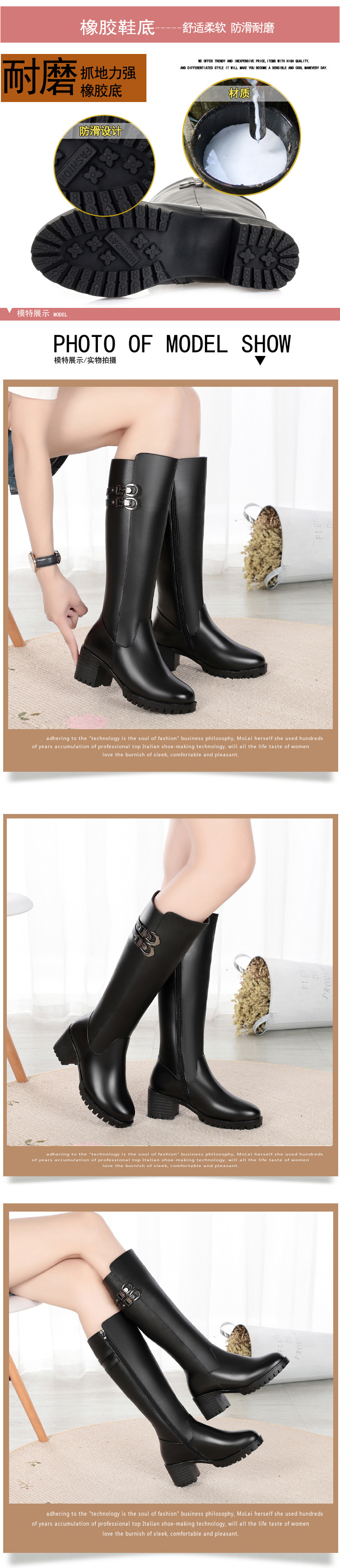 Bottes femme QI ZHONGQI en En cuir - Ref 3355457 Image 9