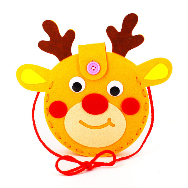 Giáng sinh trang trí túi quà tặng Trẻ em sáng tạo DIY vật liệu làm bằng tay Túi không dệt hoạt hình ba lô Trang trí giáng sinh
