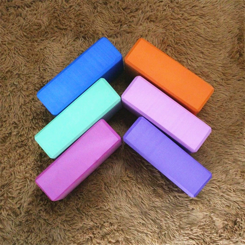 Дешевая оптовая продажа увеличена 180 г кирпича для йоги EVA материал сплошной цвет пены высокой плотности ступенька вспомогательные принадлежности