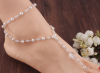 Multilayer beads, elastic ball from pearl, ankle bracelet, accessory, Aliexpress, European style