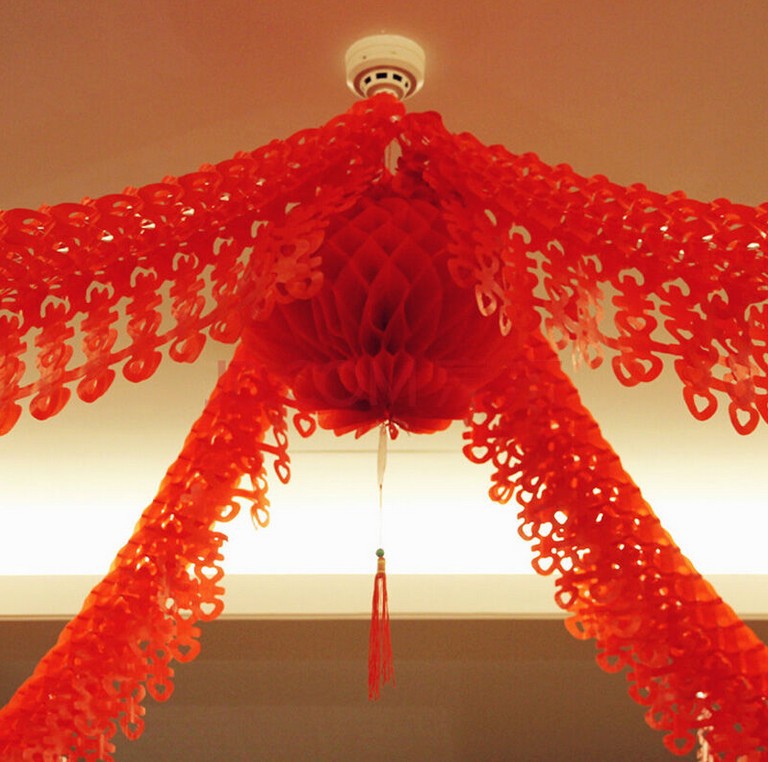 婚庆结婚用品婚房装饰红色喜字彩带拉花耐用防水喜庆拉条喜字|ms