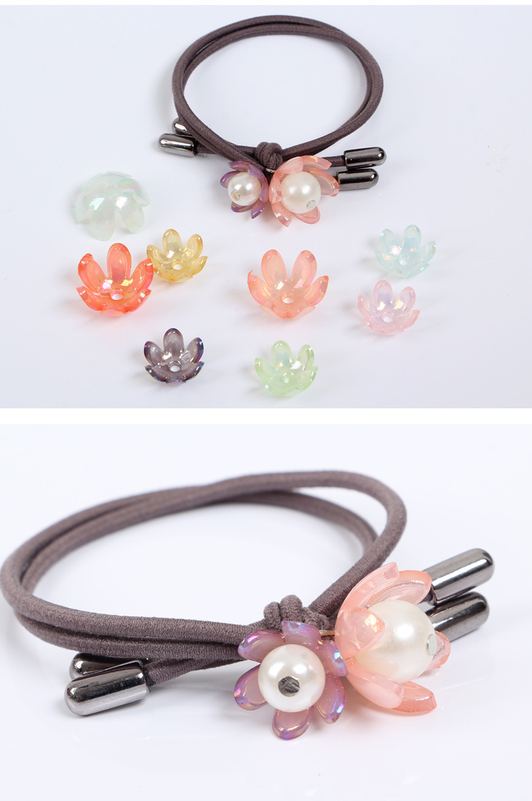 Direct sales from the manufacturer of medium-sized and small-sized acrylic six-prong flower-shaped beads, diy handcrafted beads, and glossy flower support beads detail image 11