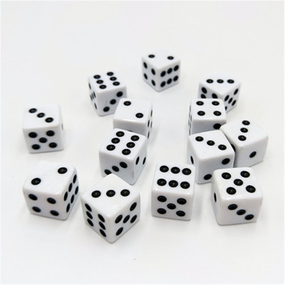 清库存厂家直销10mm直角黑白骰子棋牌游戏配套色子KTV/麻将色子