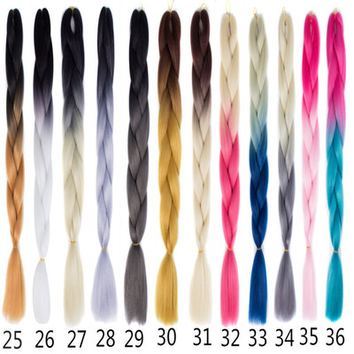 大辫子非洲染色脏辫假发非洲大辫子彩色一色二色三色渐变色辫子