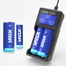 XTAR/愛克斯達 VC2 2槽智能液晶 鎳氫/鋰離子電池充電器