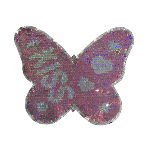 Butterfly Double-sided Sequin Embroidery Kiss Reversible Color Changing Beads Cartoon Animal Cloth Stickers display picture 2