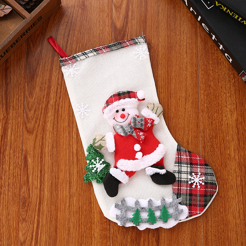 Christmas Cartoon Style Bear Elk Cloth Party Christmas Socks 1 Piece display picture 4