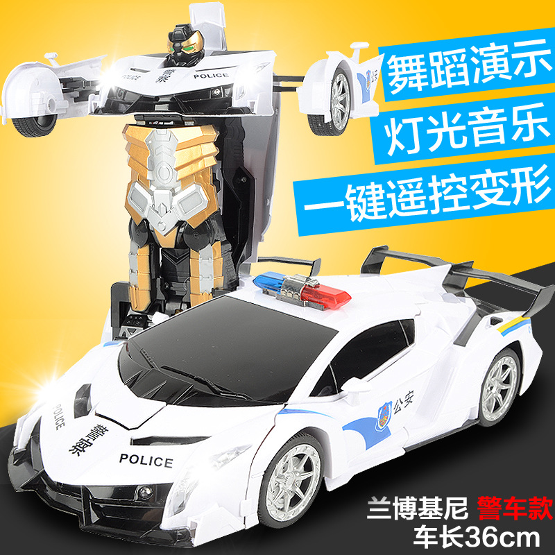 Wireless remote control Induction deformation Stunt Poison Remote control car A key deformation robot Autobots Toys wholesale