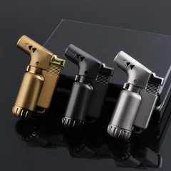 Personalized trendy creative outdoor barbecue kitchen smoking set electroplated elbow straight welding gun windproof lighter