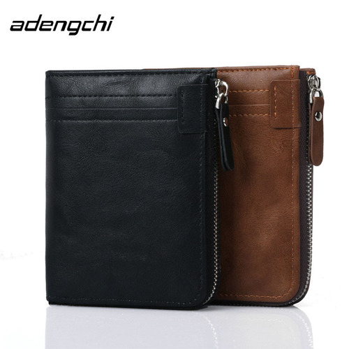 Cross-border exclusive 2020 new Korean version fashionable casual PU men's wallet RFID zipper multi-card slot short wallet