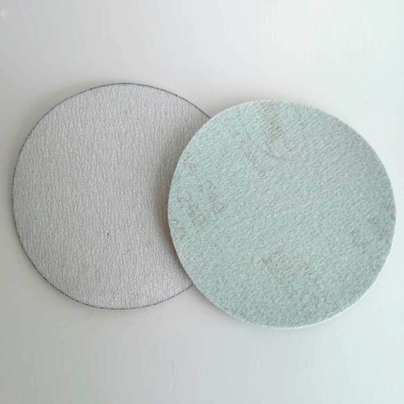 批发 5寸植绒打磨砂纸拉绒背绒木工打磨砂纸 拉绒砂盘 砂纸