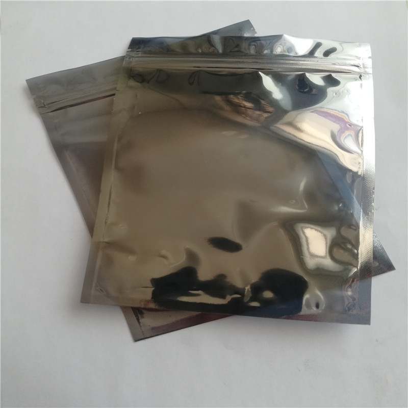 厂家定制印花铝箔食品真空袋灰色pet三边封防静电胶袋pet镀铝袋