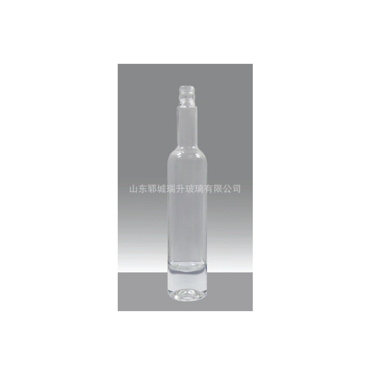 瑞升玻璃厂家供应  玻璃瓶 晶白料冰酒瓶 洋酒果酒瓶 定做LOGO