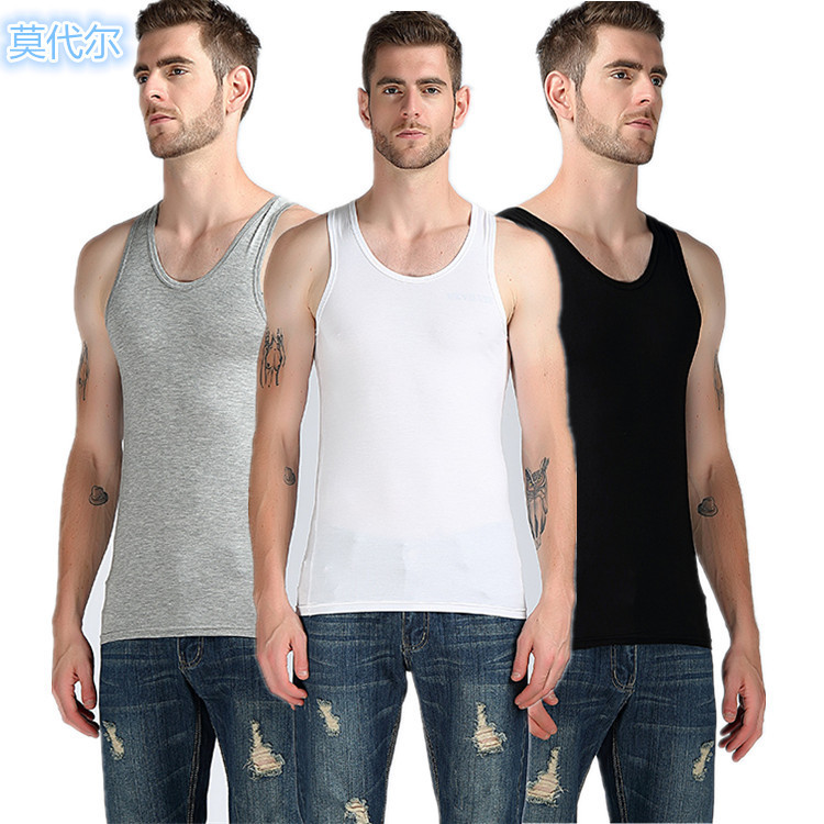 2019男士背心莫代尔背心 夏季运动背心打底衫 厂家直销