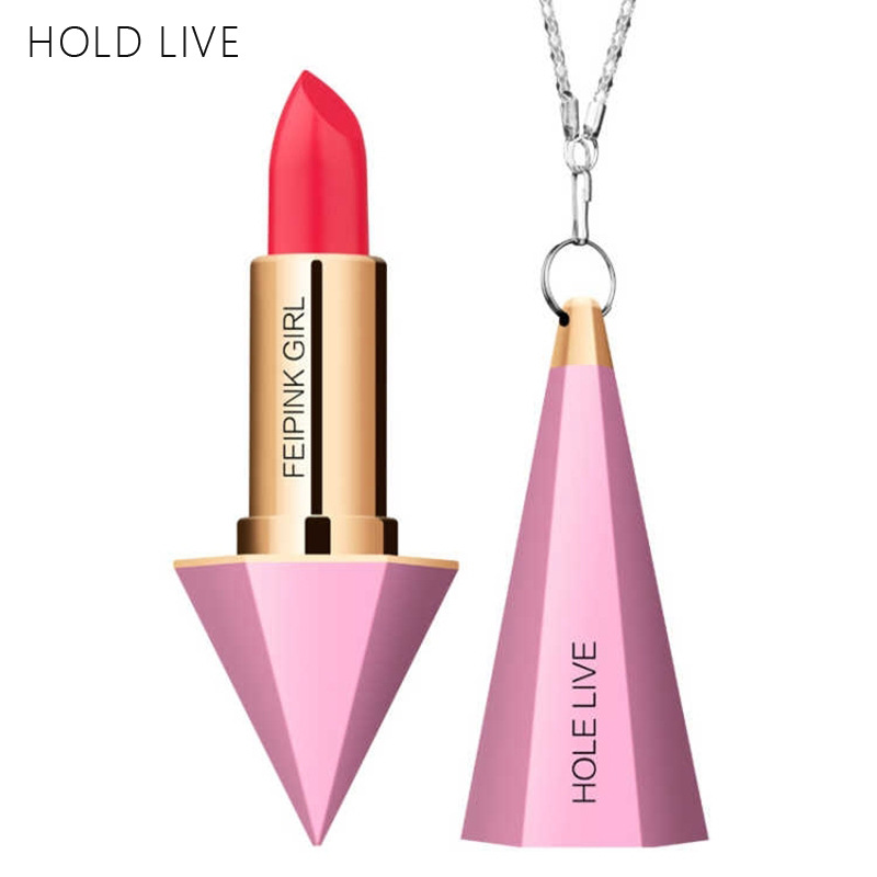 彩妆hold live少女粉色钻石口红 哑光高颜值菱形唇膏 学生款HL100