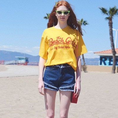 高腰牛仔裙裤女夏2018新款韩版宽松短裤百搭假两件裤A字短裙定制|ms