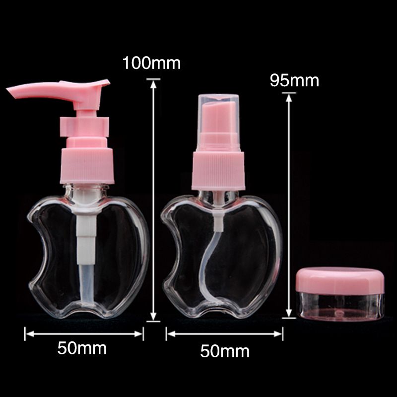 Juego de botellas de viaje Shulifang PVC20-145, 45 ml, forma de manzana, suministro al por mayor image 3
