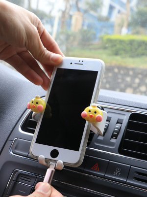 Car accessories cute net Red Duck mobile phone bracket outlet gravity navigation bracket multi-functional bracket seat woman