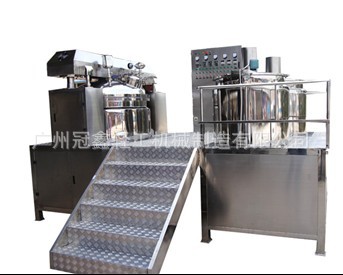 500L液压双缸升降真空均质乳化机 化妆品医药真空乳化锅