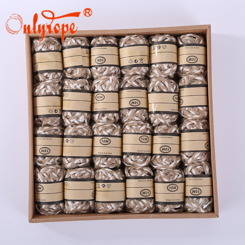 速卖通DIY棉麻绳蛋球幼儿动手能力培养礼盒礼品包装绳编织捆绑带