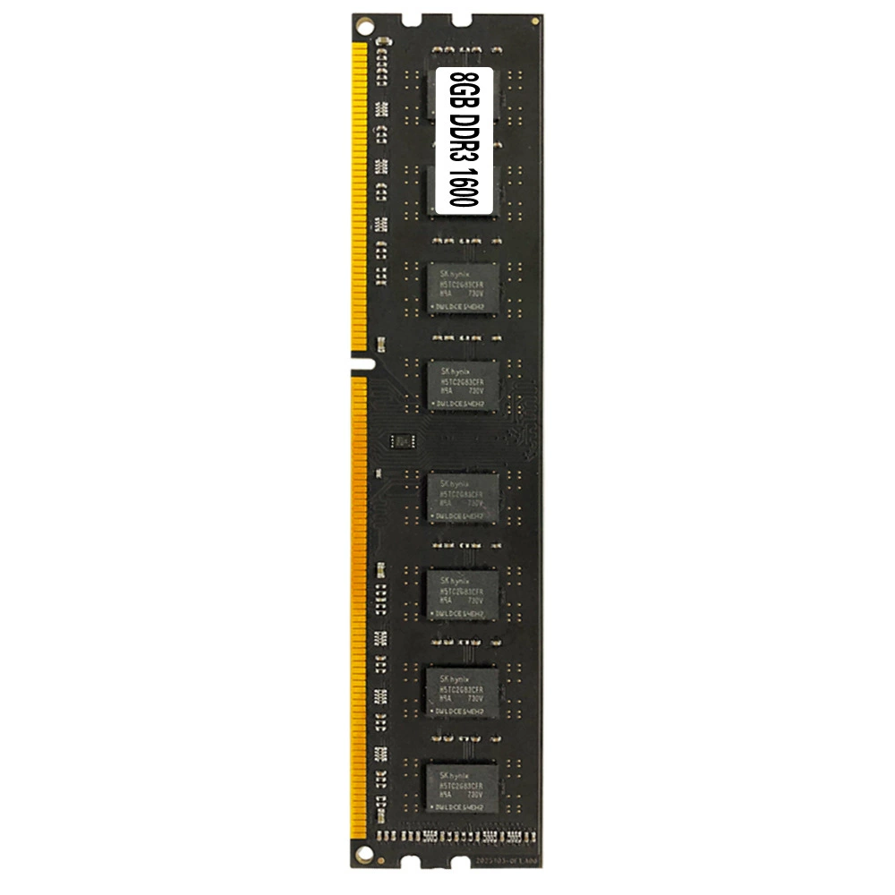 DDR3 1600 8GB модуль оперативной памяти для десктопа, полностью совместим, широкая плата, чёрная планка, двухсторонний, 16 чипов
