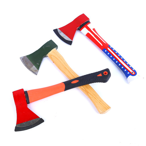 Manufacturer Supplies 600g Woodworking Firefighting Hiking Axe, Outdoor 613 Steel Axe, Garden Chopping Axe with Plastic Handle
