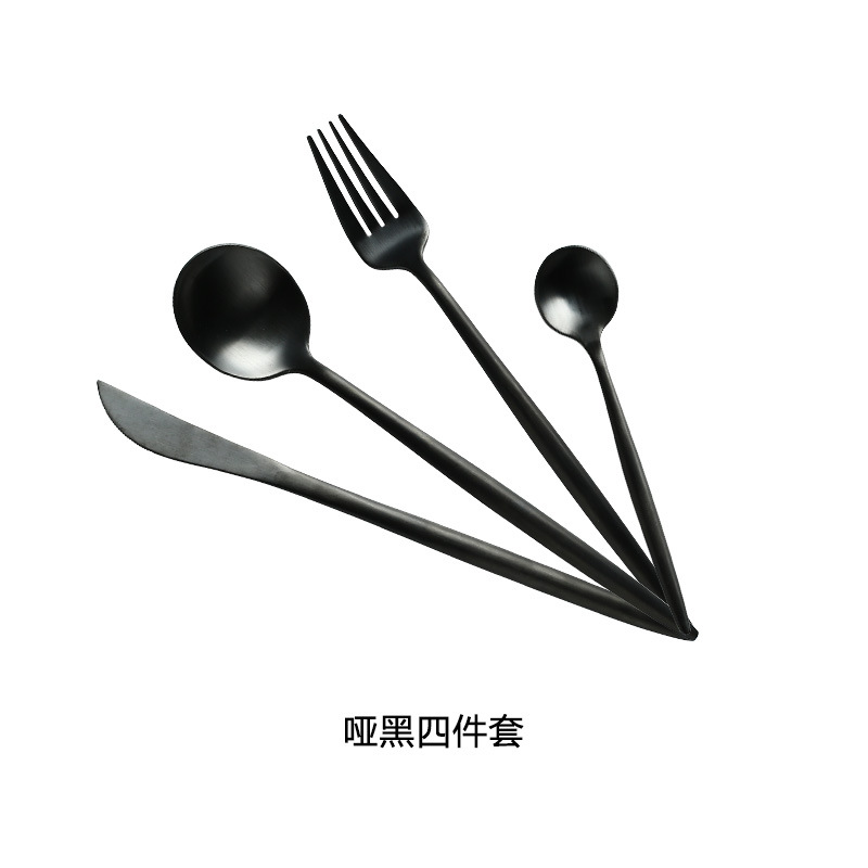 Cuchillo y tenedor de estilo occidental traje de cuchara Cuchillo y tenedor de acero inoxidable 304 de metal