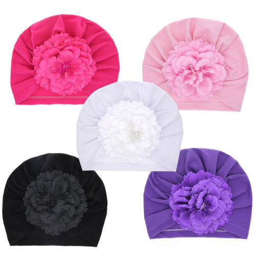 2pcs Infant Headband toddlers birthday party photos shooting hairband children cap newborns with simulation flower flower turban hat children tire