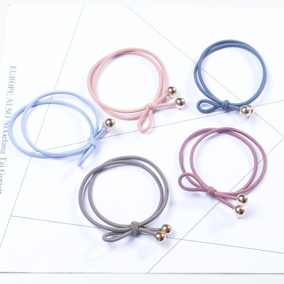 蝴蝶结发圈二合一打结皮筋 韩版时尚简约扎头发头绳2元店热卖批发|ru