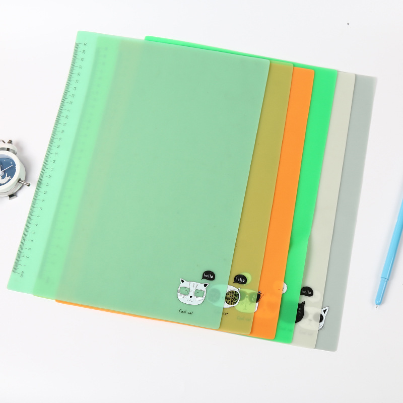 Green jelly PVC examination Dedicated Strip Graduation write study Stationery Base plate Cartoon printing Base plate