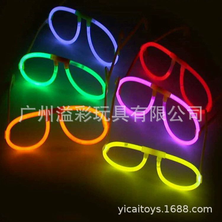 Evening dress, glasses, light stick, handmade