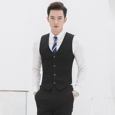 高品质 秋季修身西装马甲男士西服马夹背心韩版职业正装厂家直销|ru