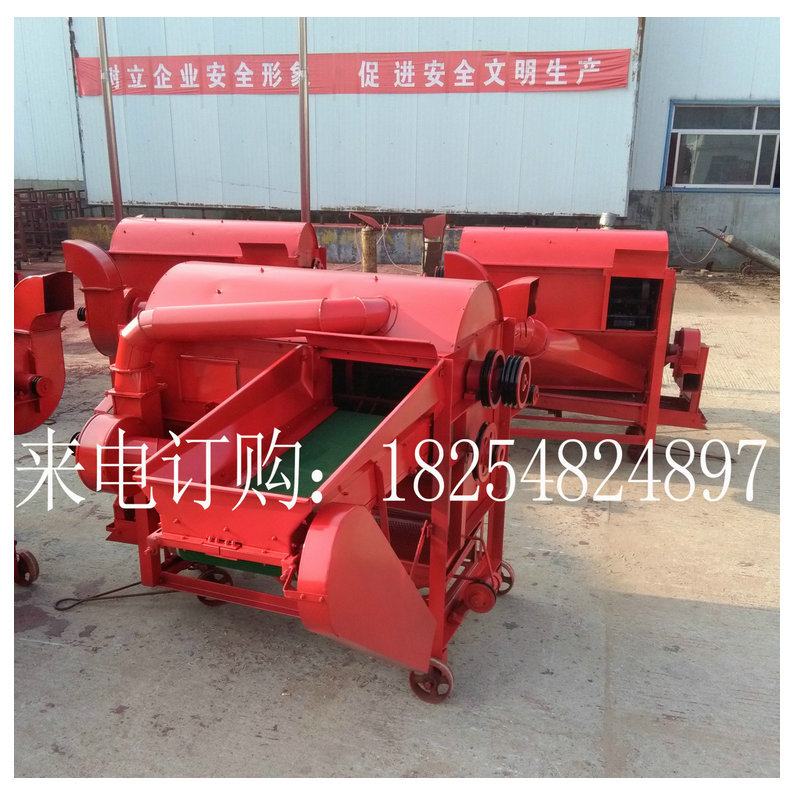 新自动进料谷子脱粒机 收获机械多功能脱粒机厂家供应