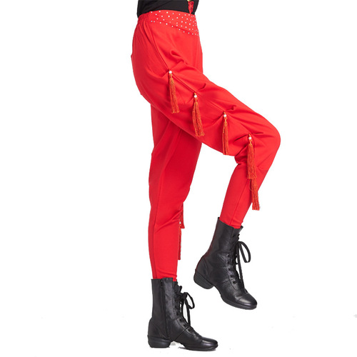 New sailor dance square dance teacher Guoguo's same fringed pants harem pants team performance costumes