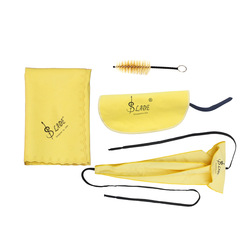 Saxophone cleaning four-piece set of strip cloth + three-dimensional strip cloth + wiping cloth + mouthpiece brush instrument cleaning set