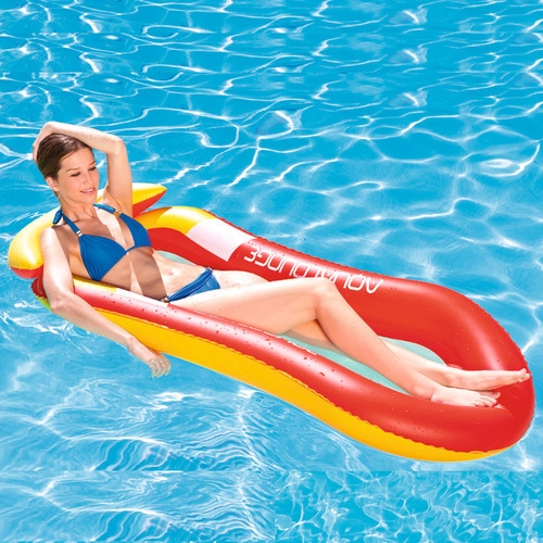New inflatable water net lounge chair with armrests sofa floating row adult swimming ring water toy thickened floating bed