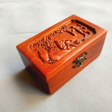 中式红木首饰盒花梨木贝花古典高雅珠宝女士首饰盒实木收纳盒刻字 阿里巴巴