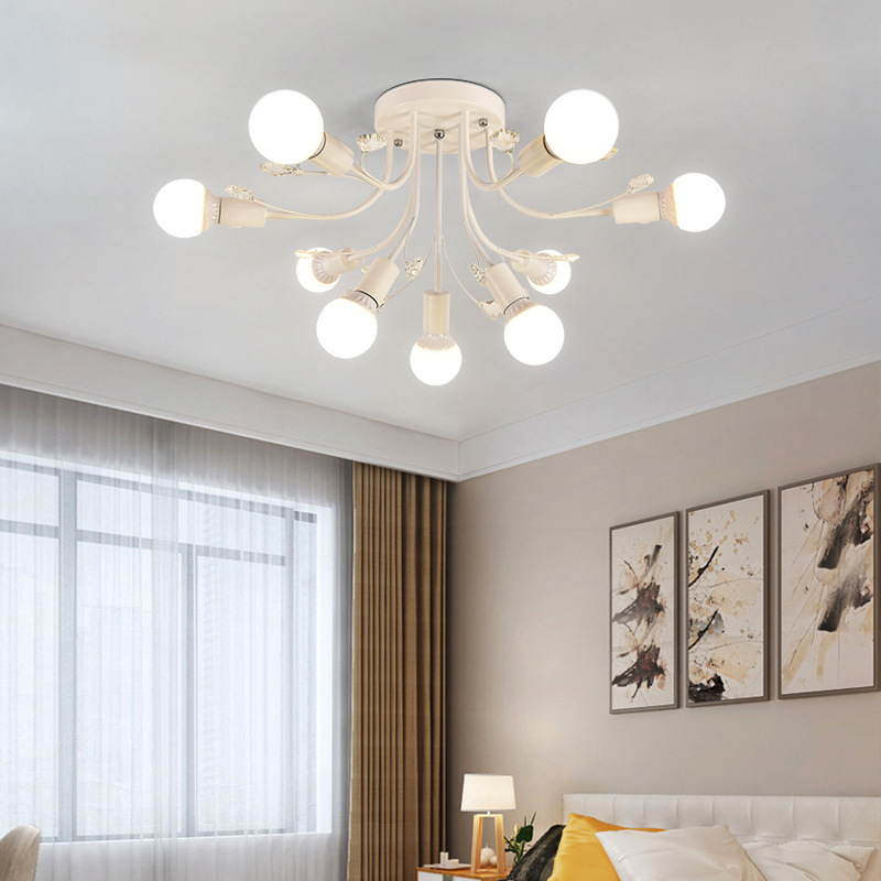 北欧简约现代水晶客厅吸顶灯 大气家用餐厅北欧主卧室灯具批发|ru
