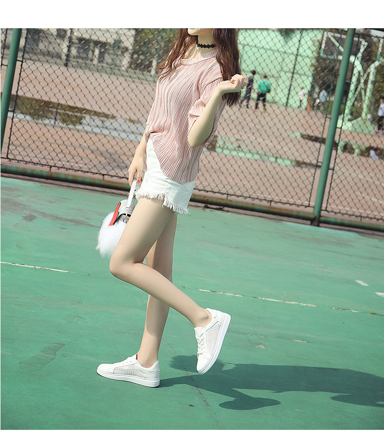 fashion cotton comfortable white sneakers NSNL32154